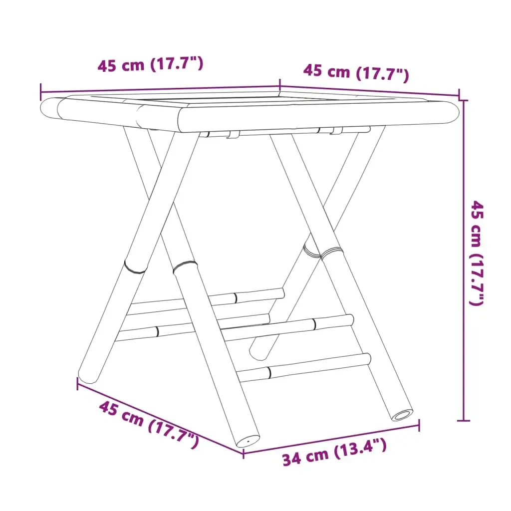 3 Piece Bistro Set Bamboo 3278523