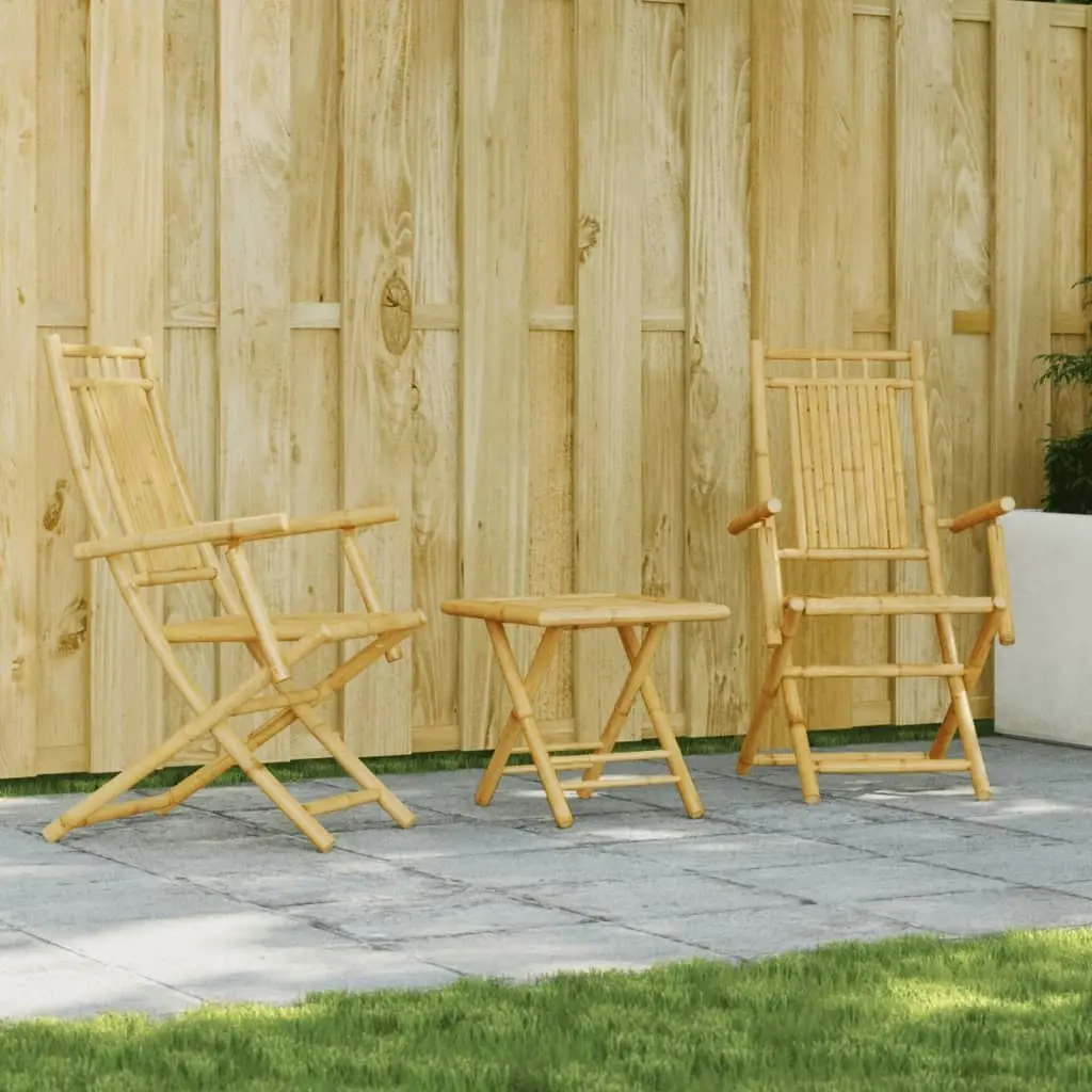 3 Piece Bistro Set Bamboo 3278523