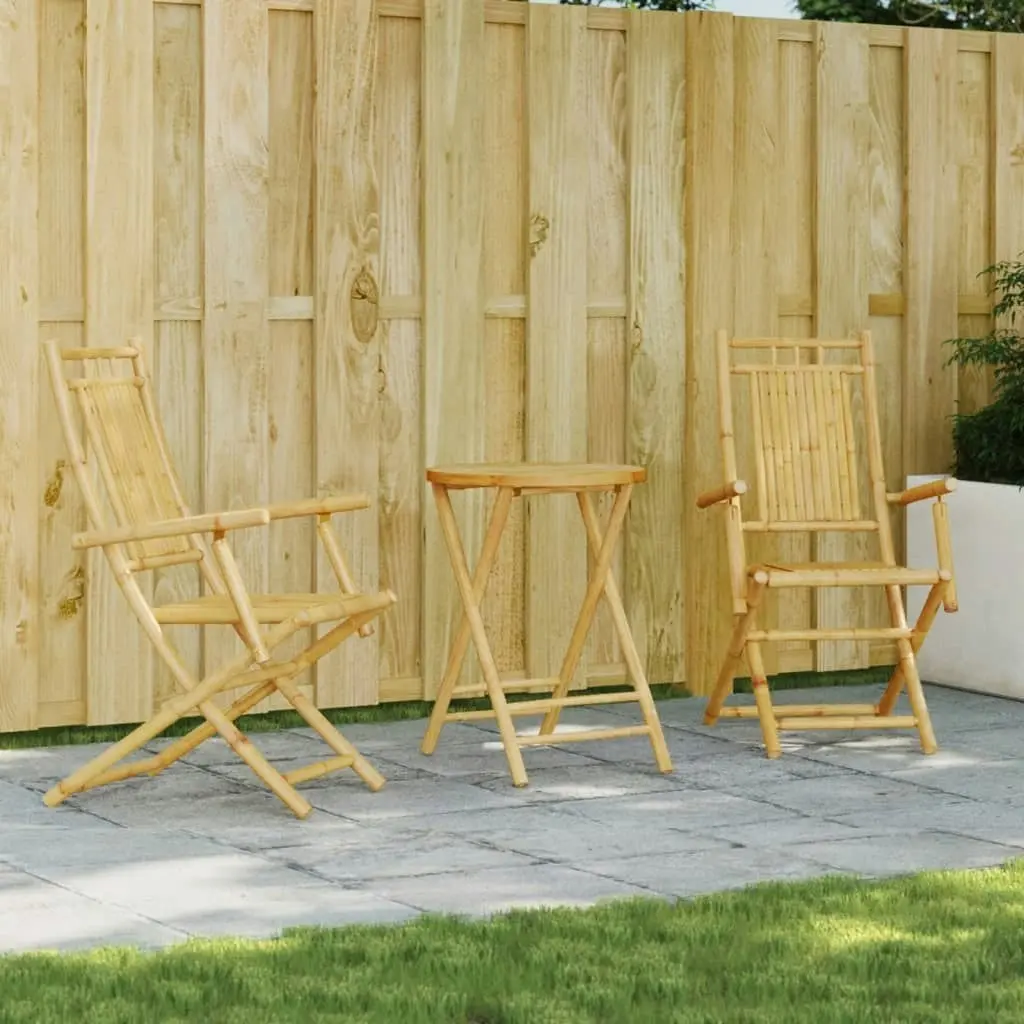 3 Piece Bistro Set Bamboo 3278535