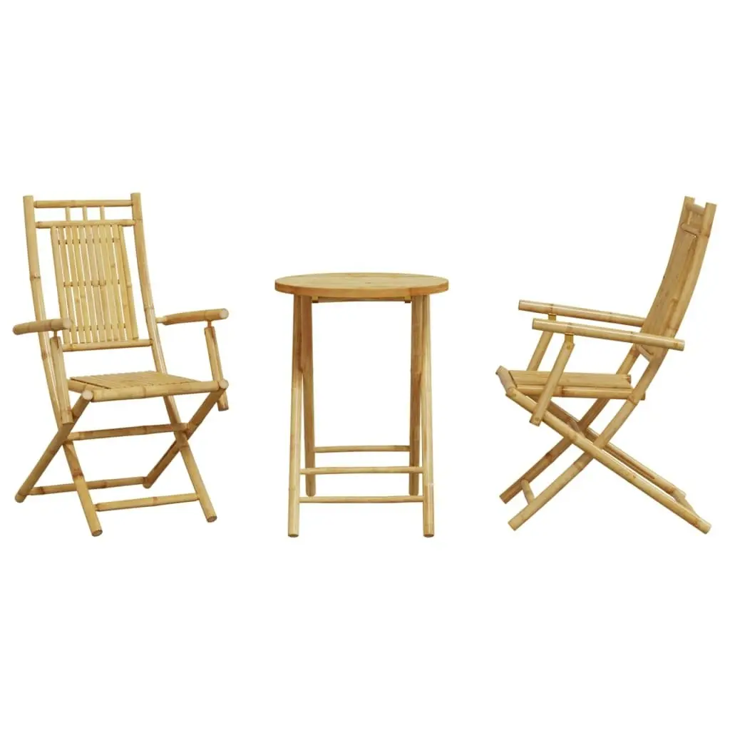 3 Piece Bistro Set Bamboo 3278535