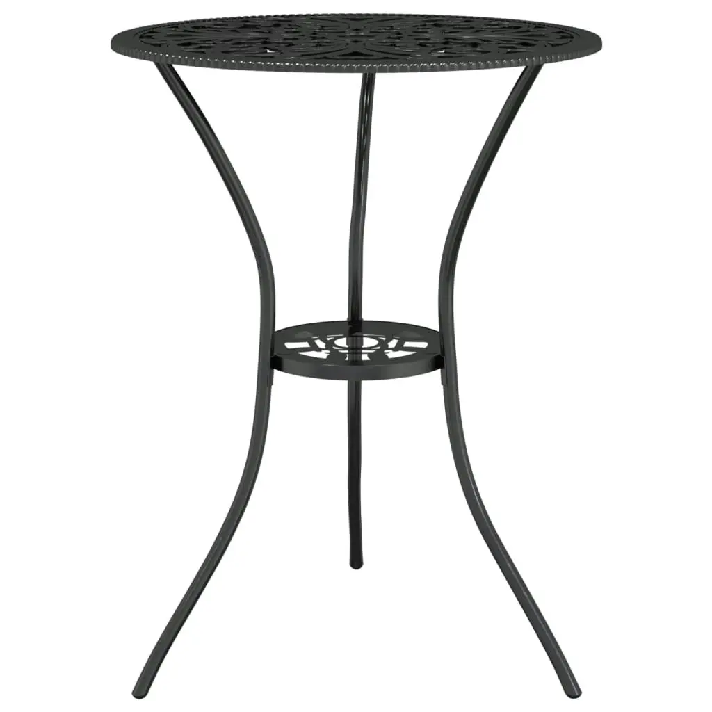 3 Piece Bistro Set Cast Aluminium Black 317754