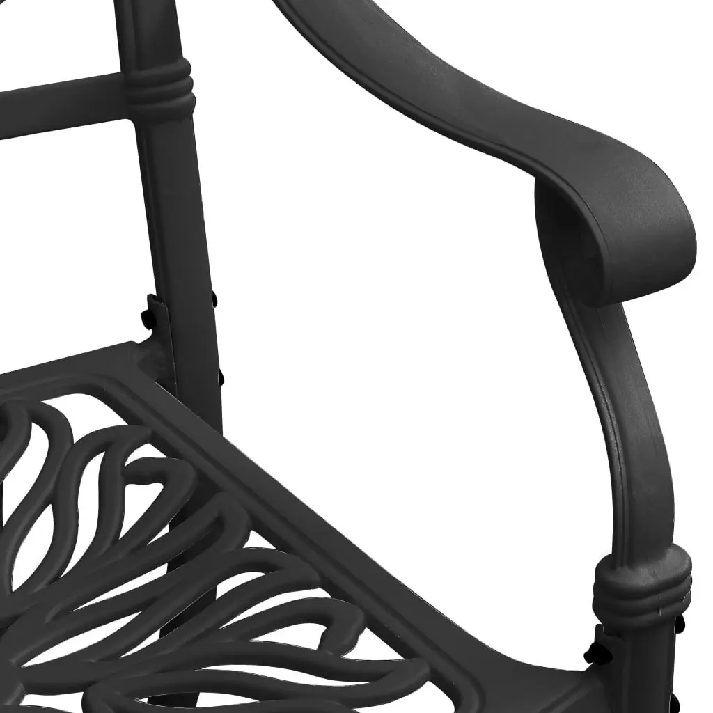 3 Piece Bistro Set Cast Aluminium Black 3070566