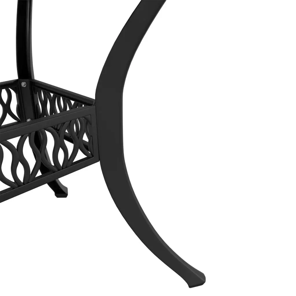 3 Piece Bistro Set Black Cast Aluminium 3216323