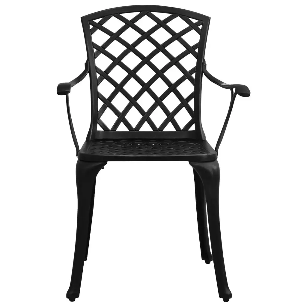 3 Piece Bistro Set Cast Aluminium Black 315592