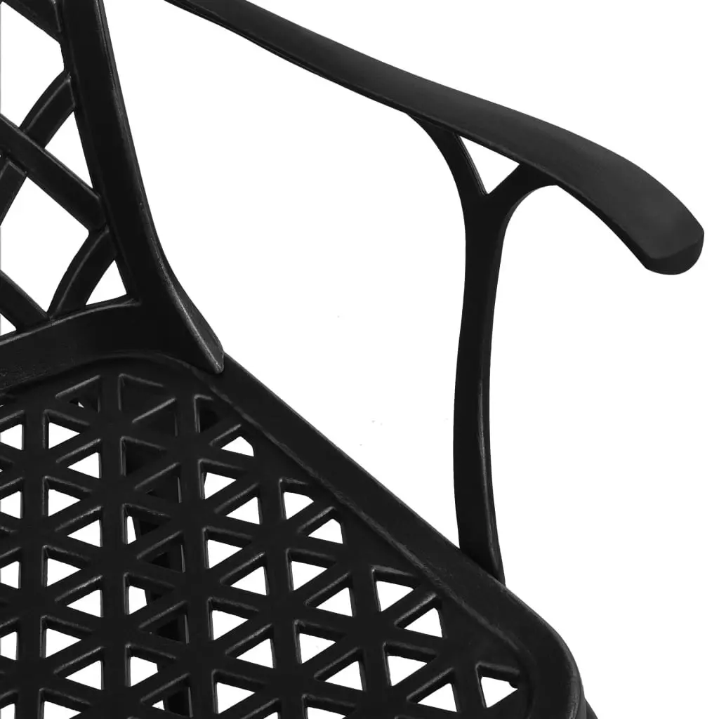 3 Piece Bistro Set Cast Aluminium Black 315592