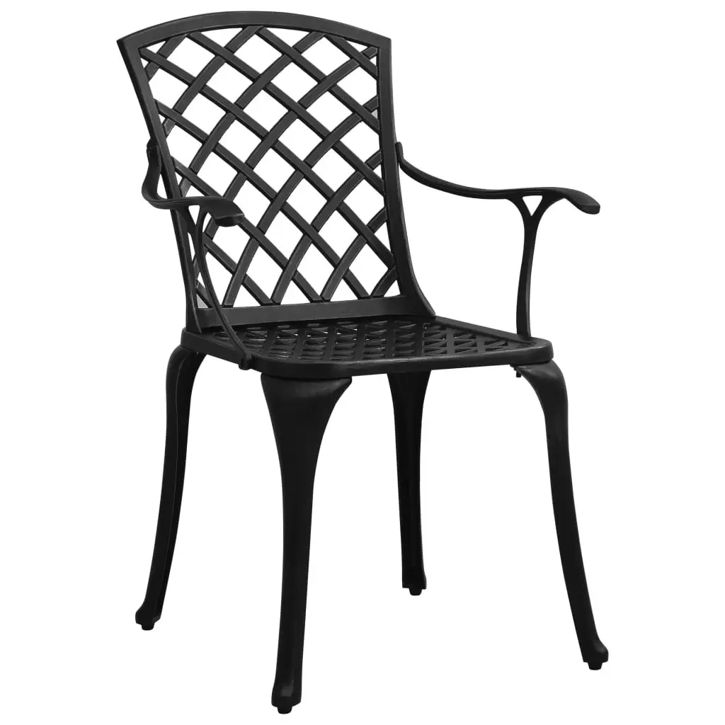 3 Piece Bistro Set Cast Aluminium Black 315592