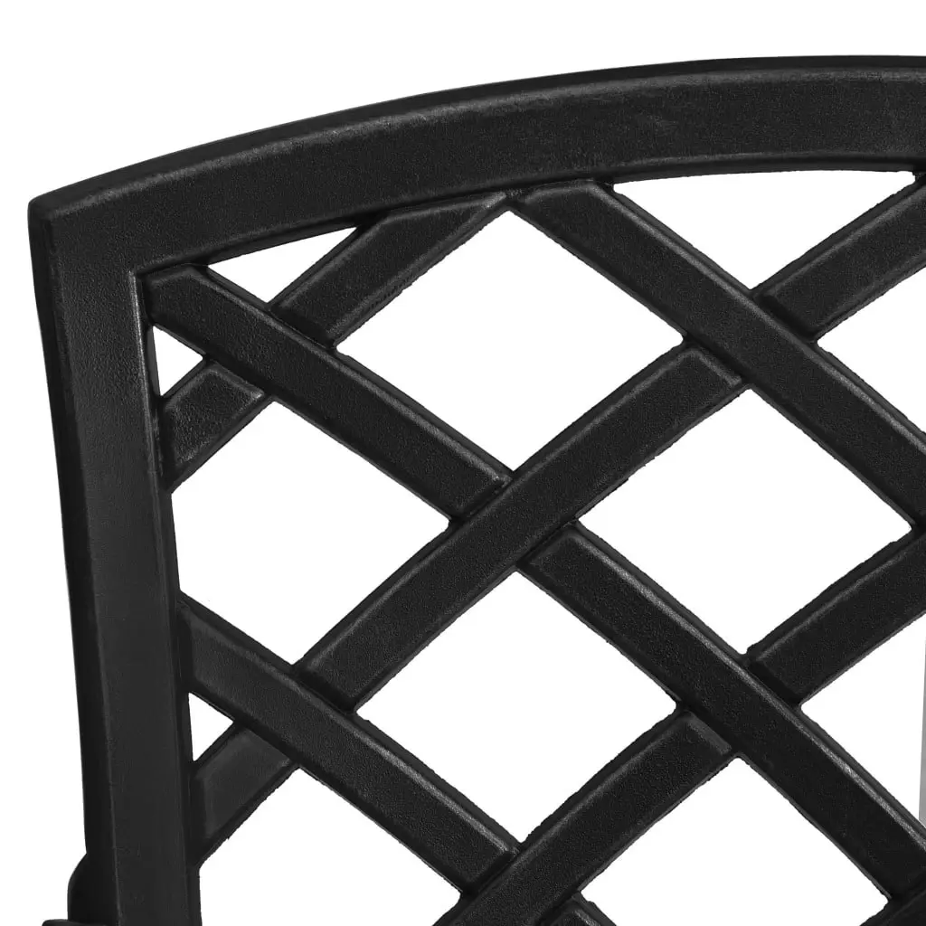 3 Piece Bistro Set Cast Aluminium Black 315592