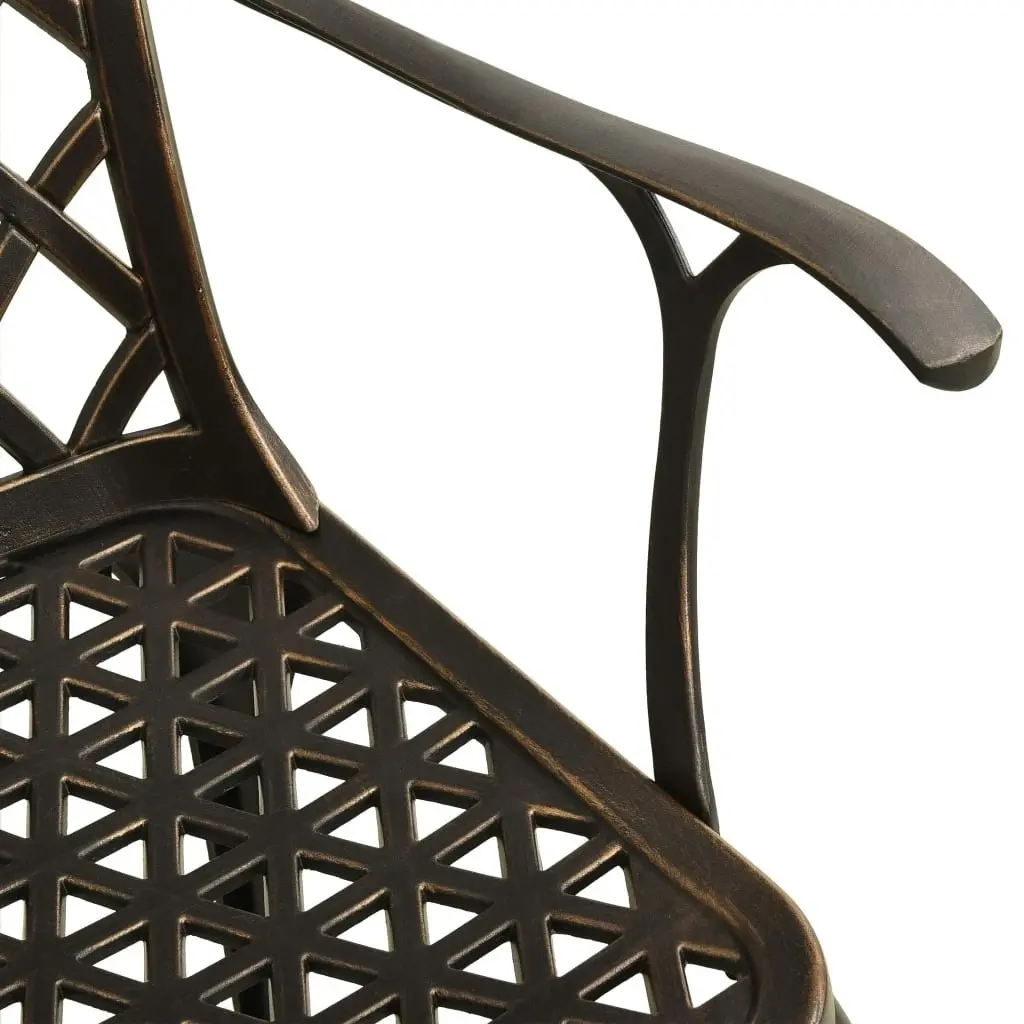 3 Piece Bistro Set Cast Aluminium Bronze 315591