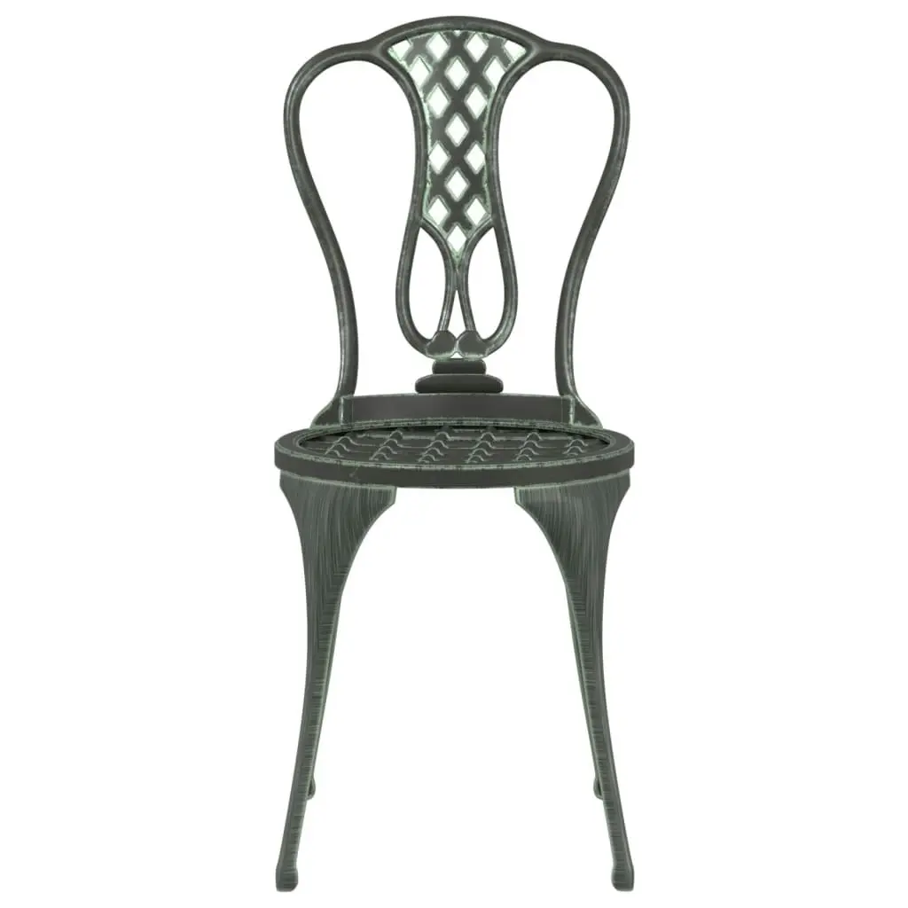 3 Piece Bistro Set Cast Aluminium Green 317751