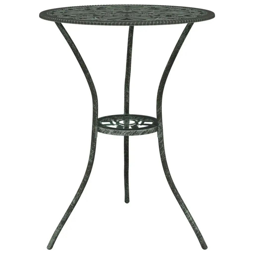 3 Piece Bistro Set Cast Aluminium Green 317751