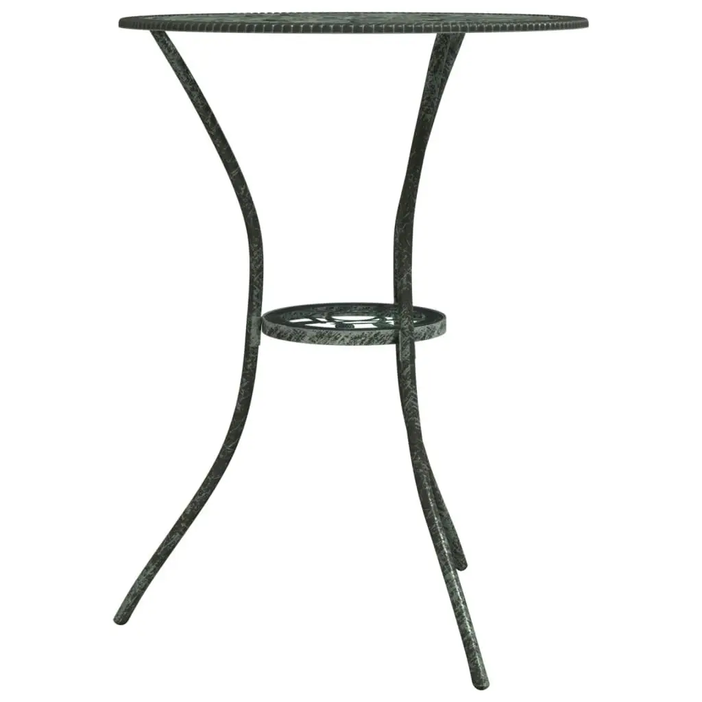 3 Piece Bistro Set Cast Aluminium Green 317751