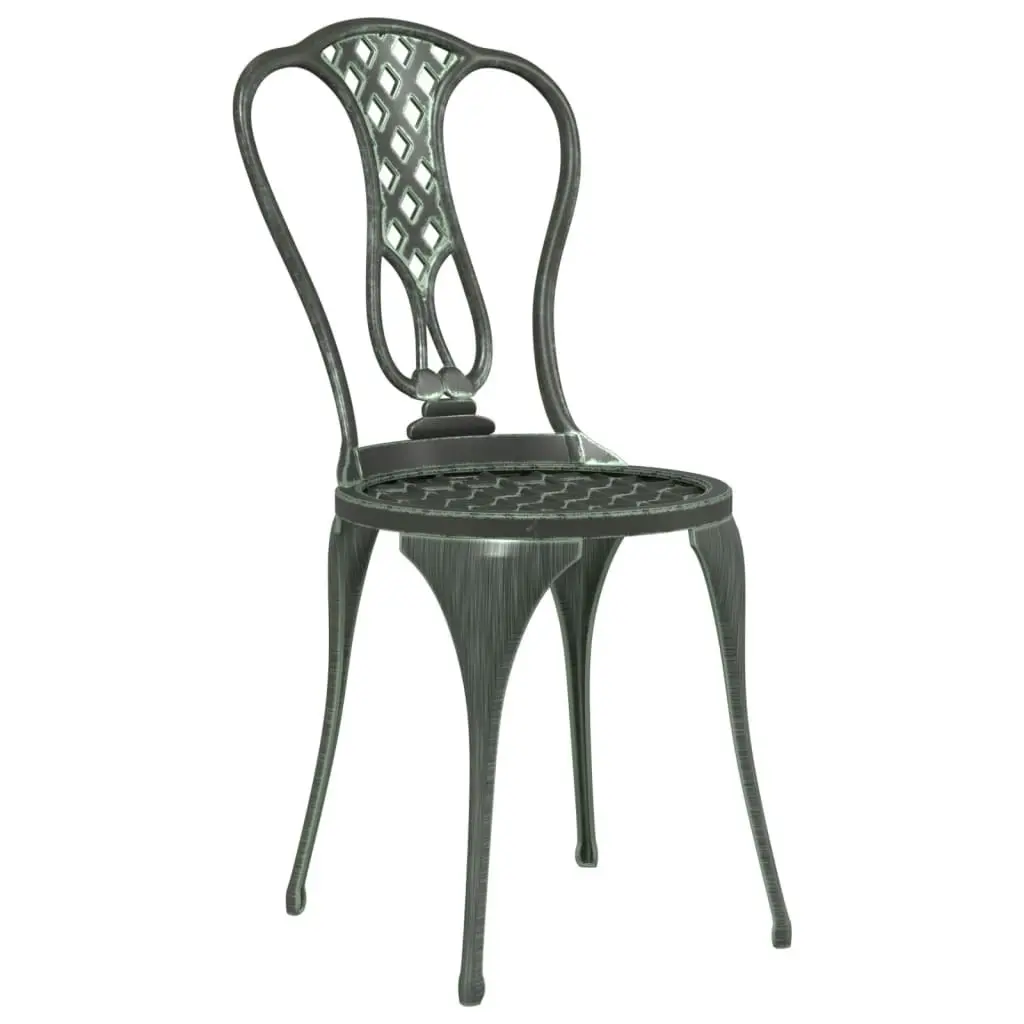 3 Piece Bistro Set Cast Aluminium Green 317751