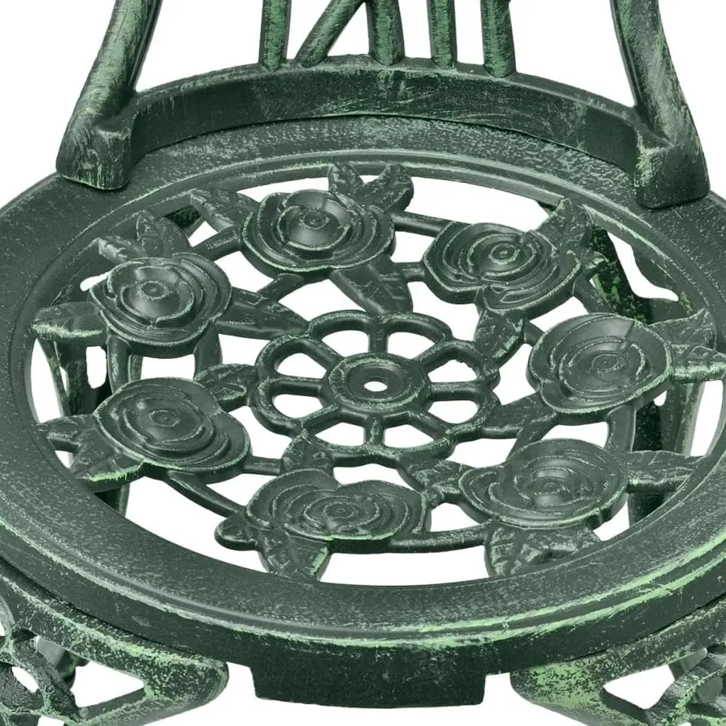 3 Piece Bistro Set Cast Aluminium Green 42164