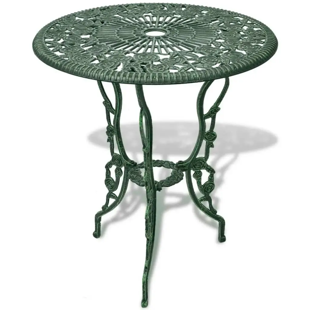 3 Piece Bistro Set Cast Aluminium Green 42164