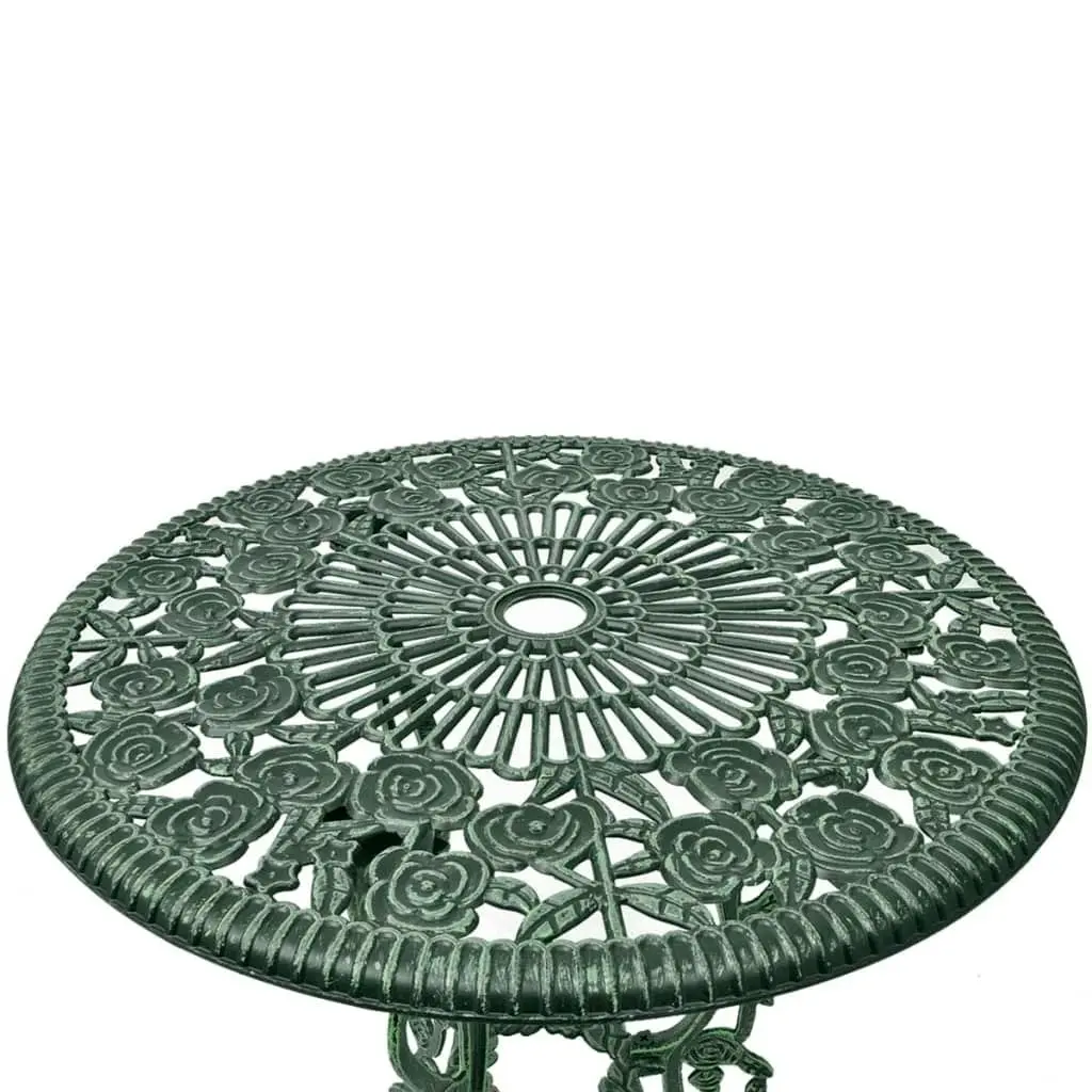 3 Piece Bistro Set Cast Aluminium Green 42164