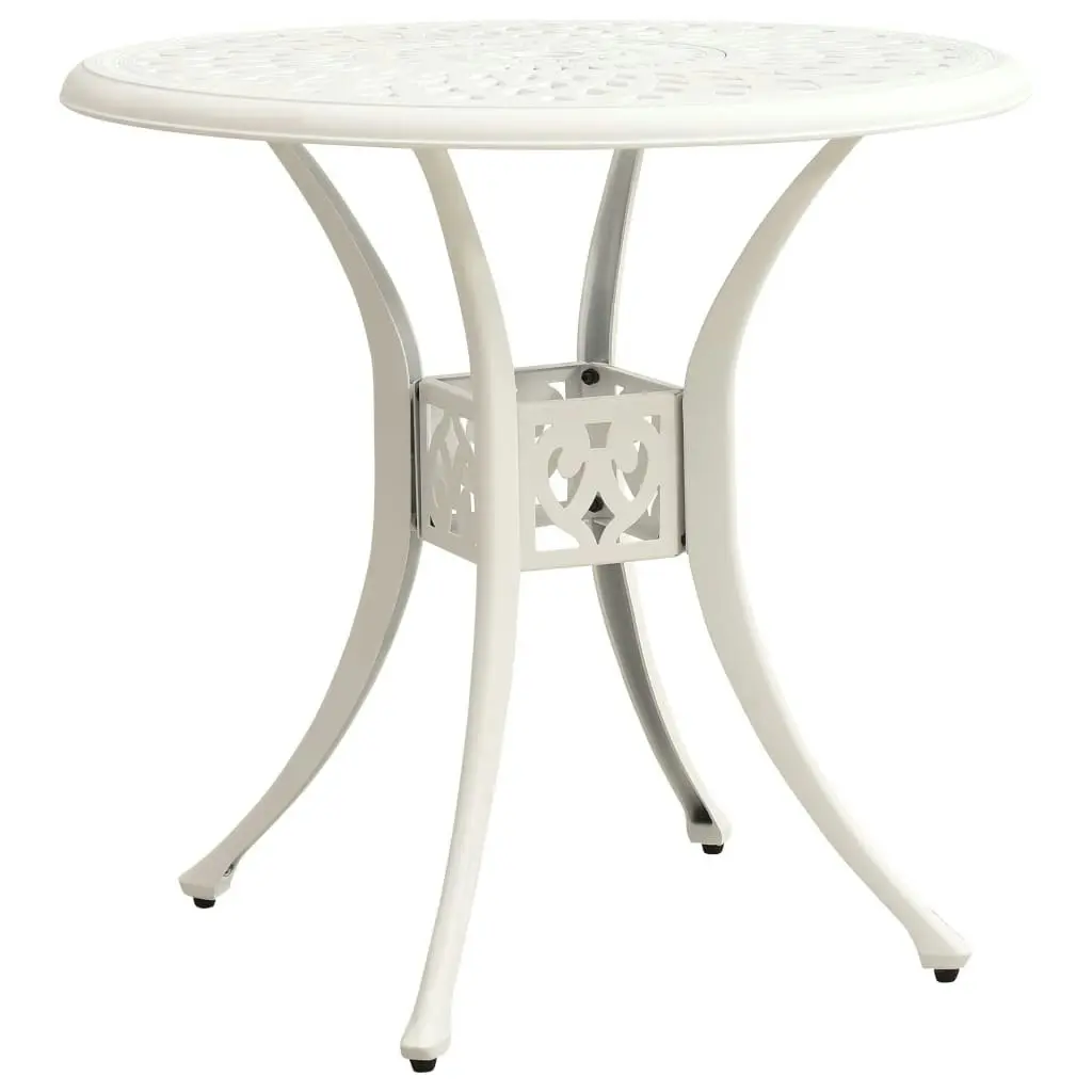 3 Piece Bistro Set Cast Aluminium White 3070573