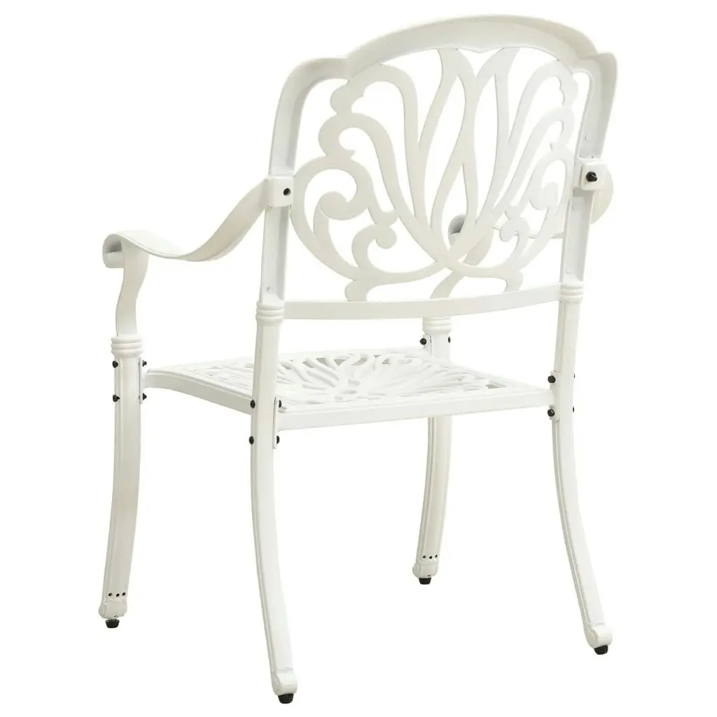 3 Piece Bistro Set Cast Aluminium White 3070573