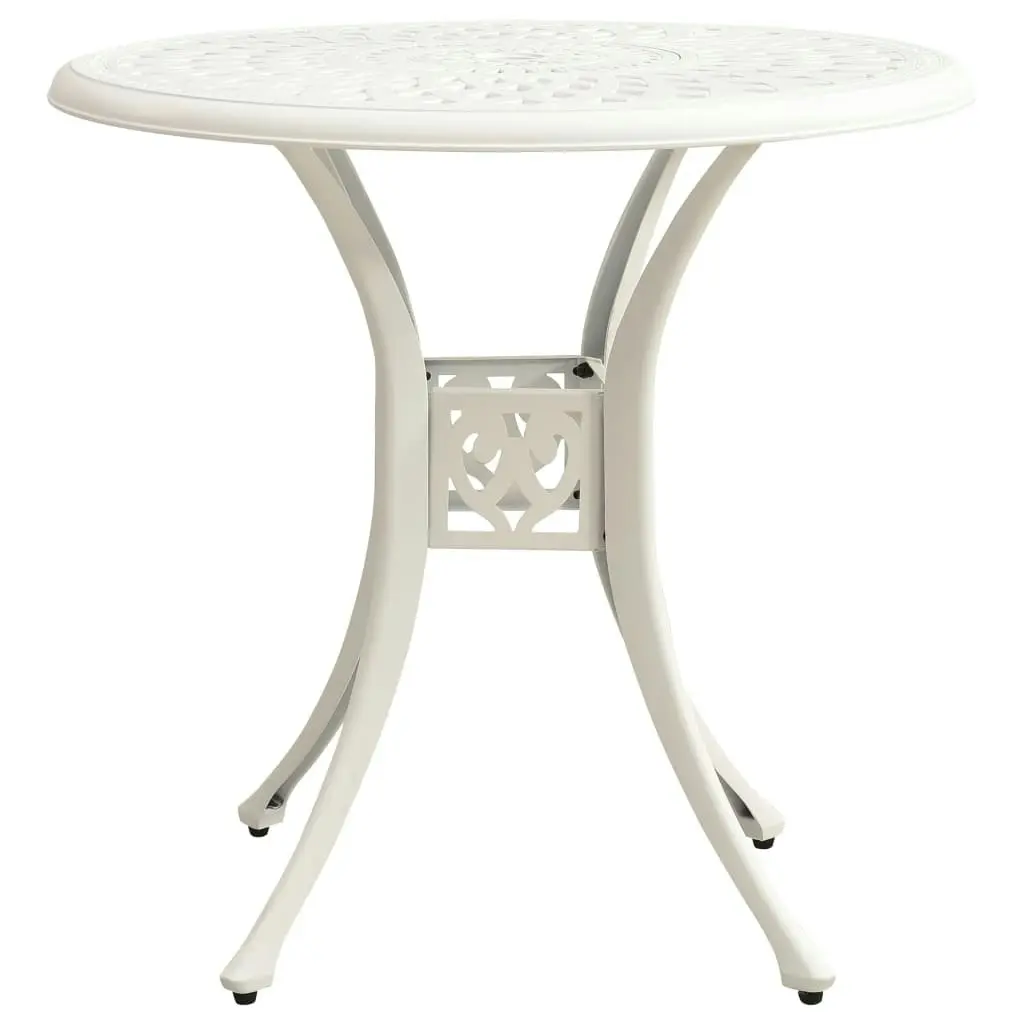 3 Piece Bistro Set Cast Aluminium White 3070573