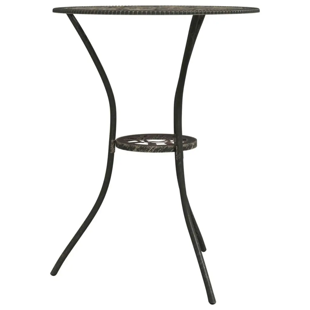 3 Piece Bistro Set Cast Aluminium Bronze 317753