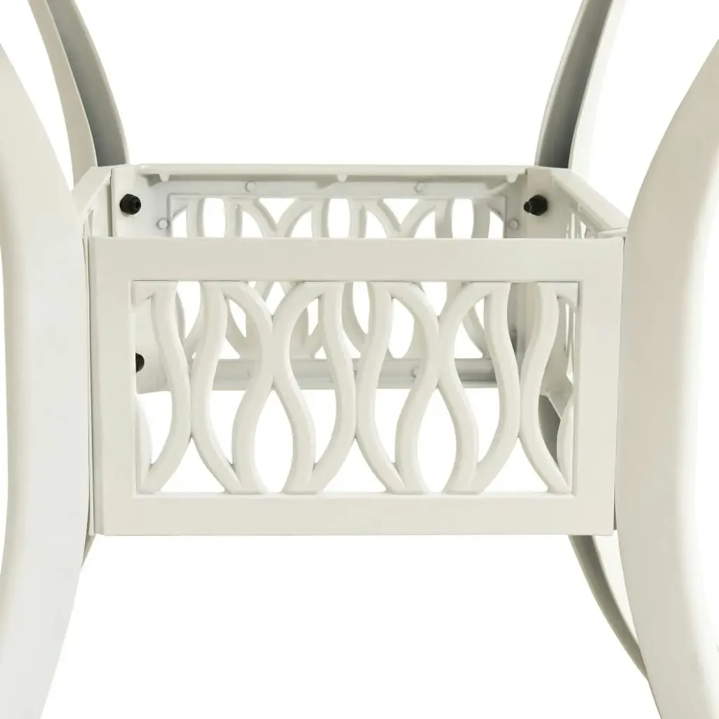 3 Piece Bistro Set Cast Aluminium White 3070579