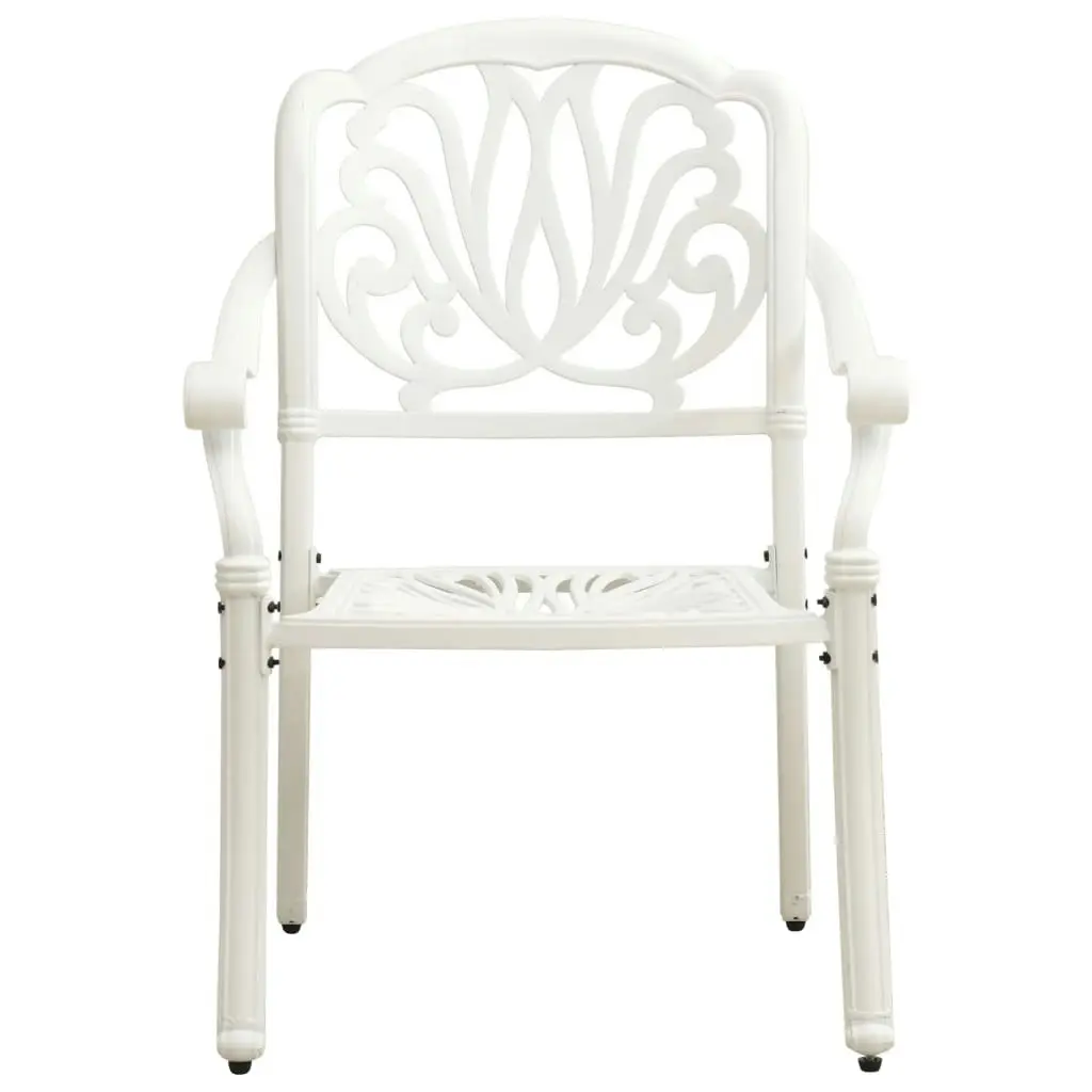 3 Piece Bistro Set Cast Aluminium White 3070579