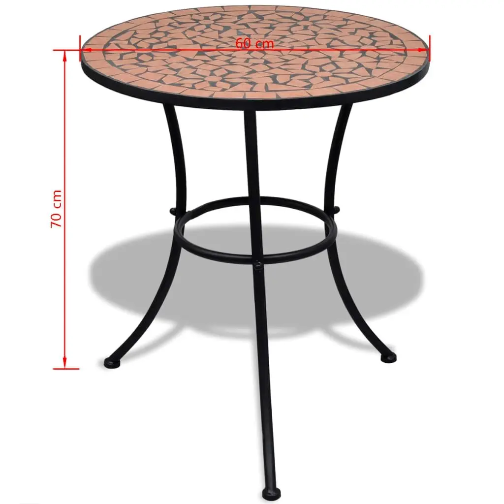 3 Piece Bistro Set Ceramic Tile Terracotta 271770