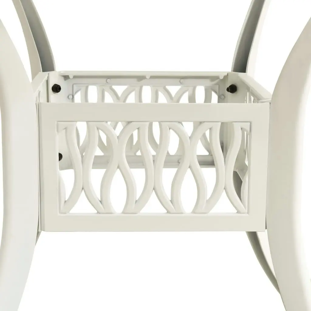 3 Piece Bistro Set Cast Aluminium White 3070585