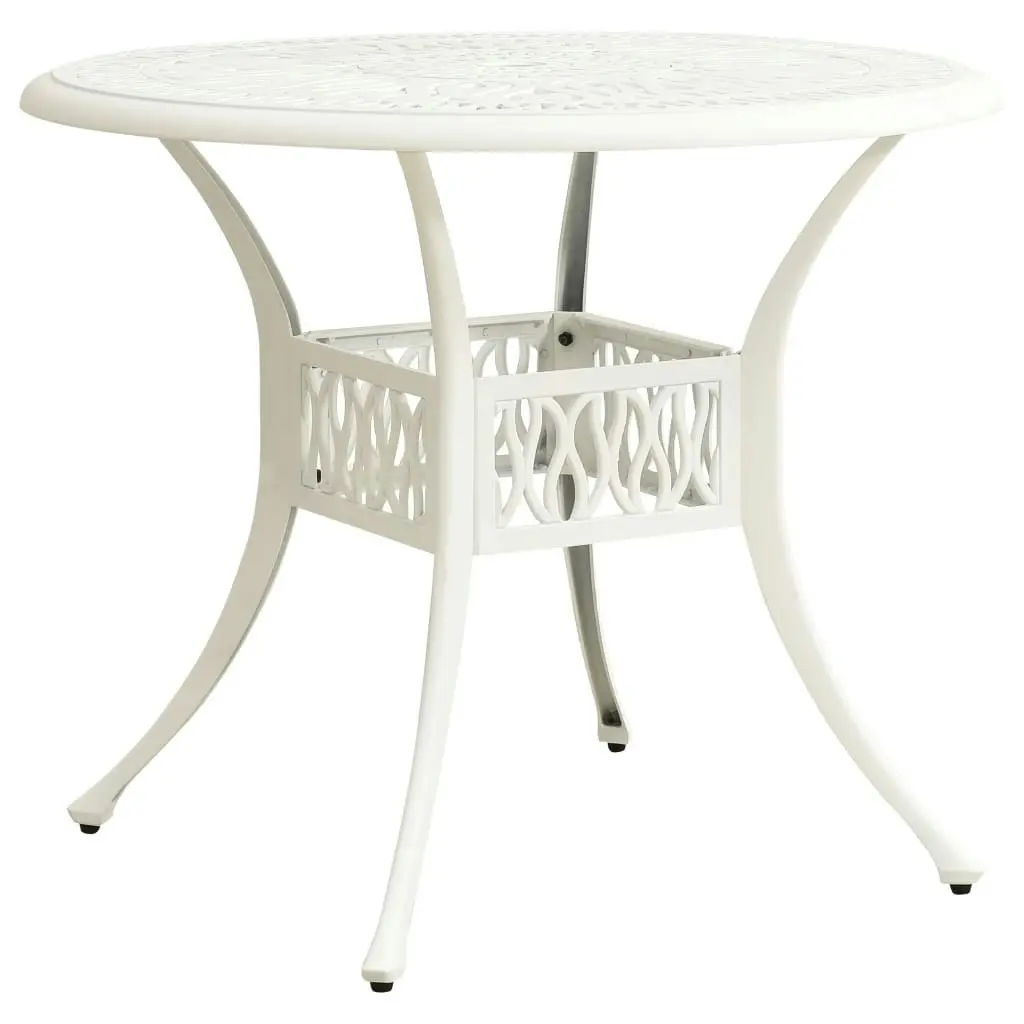 3 Piece Bistro Set Cast Aluminium White 3070585