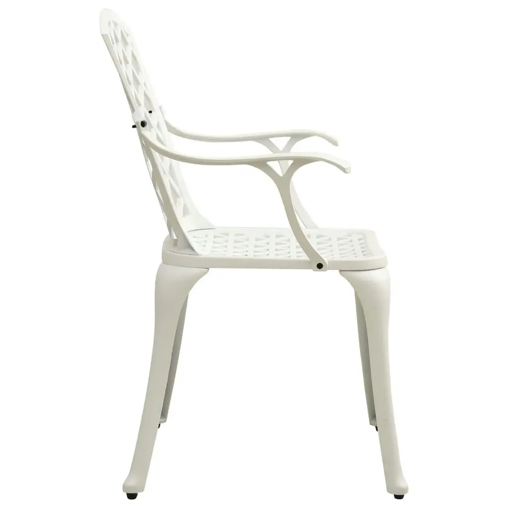 3 Piece Bistro Set Cast Aluminium White 3070585