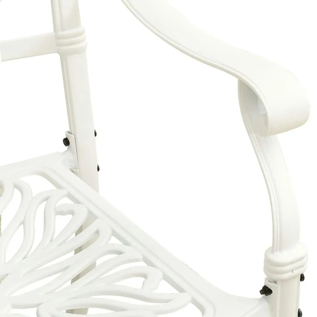 3 Piece Bistro Set Cast Aluminium White 3070567