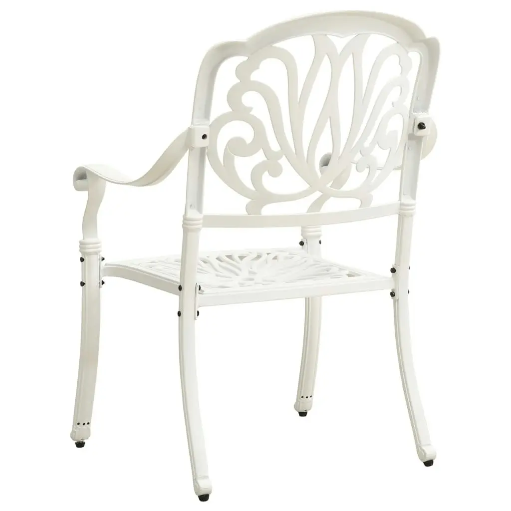 3 Piece Bistro Set Cast Aluminium White 3070567