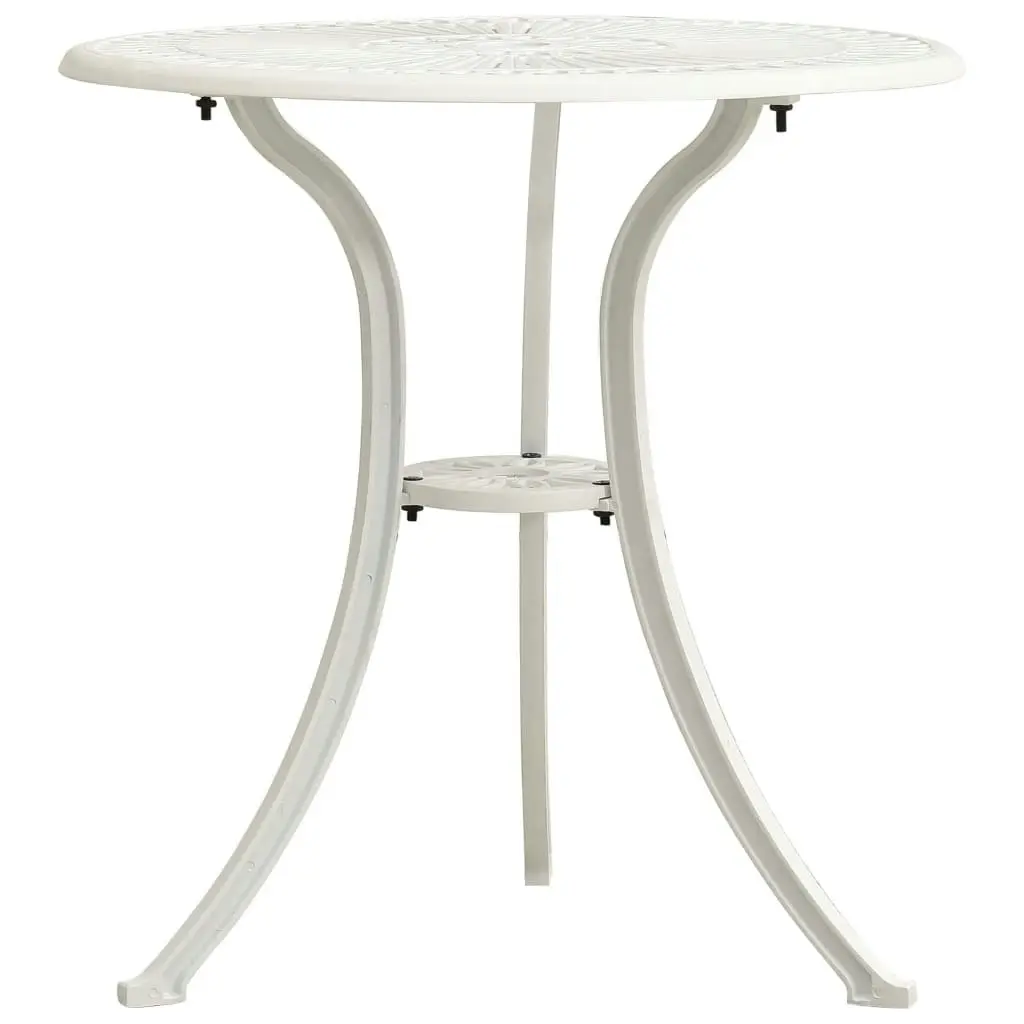 3 Piece Bistro Set Cast Aluminium White 3070567