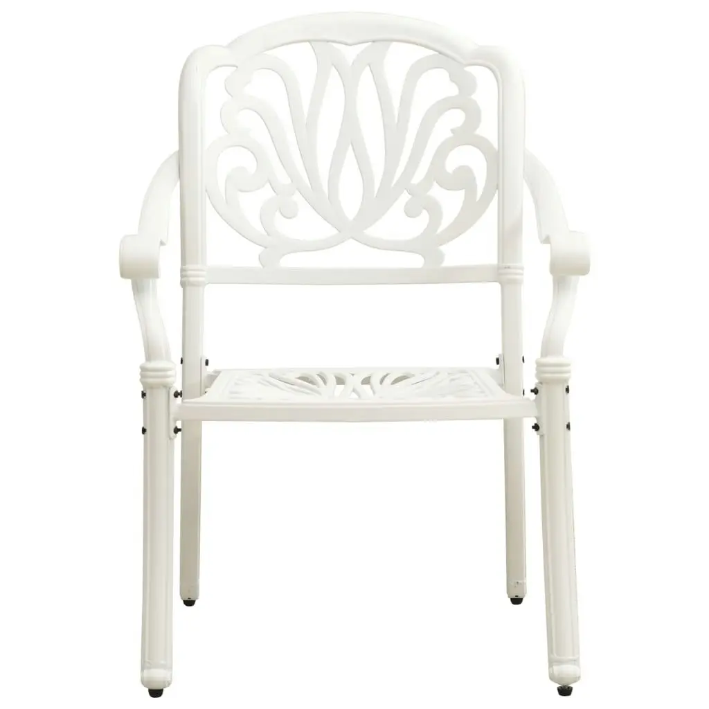 3 Piece Bistro Set Cast Aluminium White 3070567