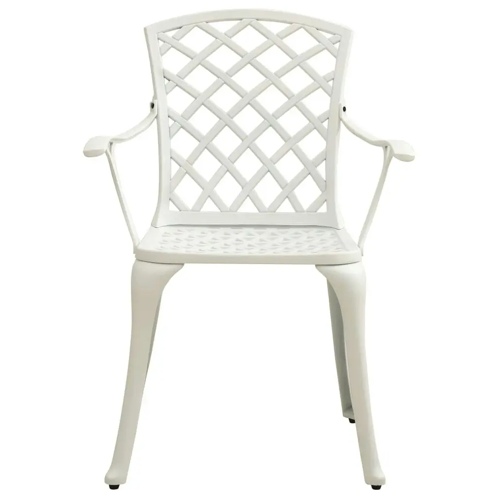 3 Piece Bistro Set Cast Aluminium White 3070582