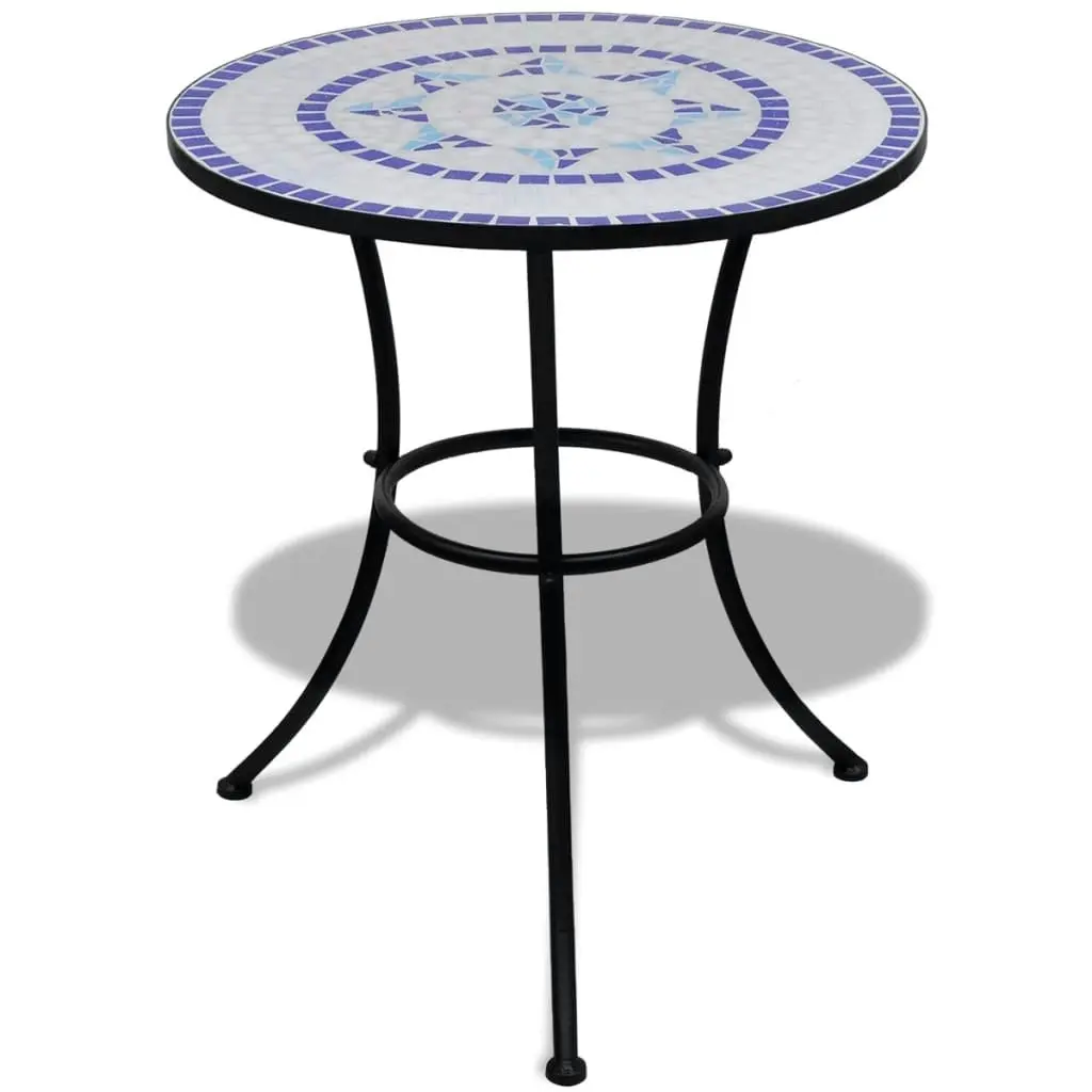 3 Piece Bistro Set Ceramic Tile Blue and White 271771