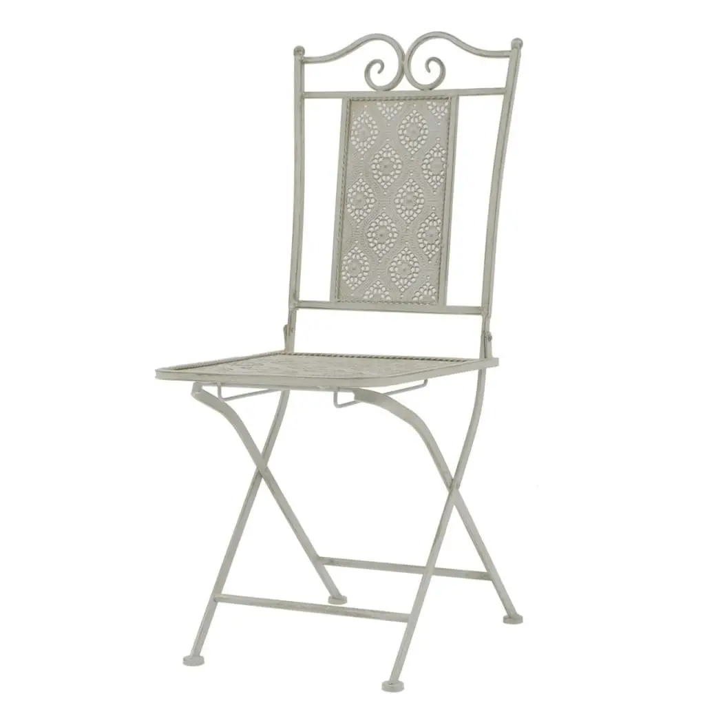 3 Piece Bistro Set Steel Grey 43153