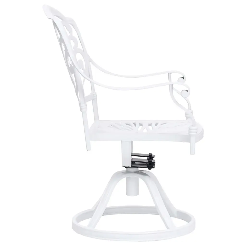 3 Piece Bistro Set Cast Aluminium White 3070594