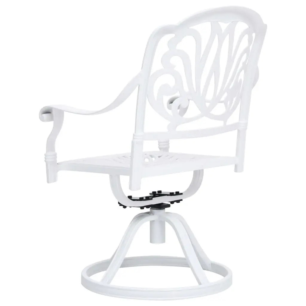 3 Piece Bistro Set Cast Aluminium White 3070594