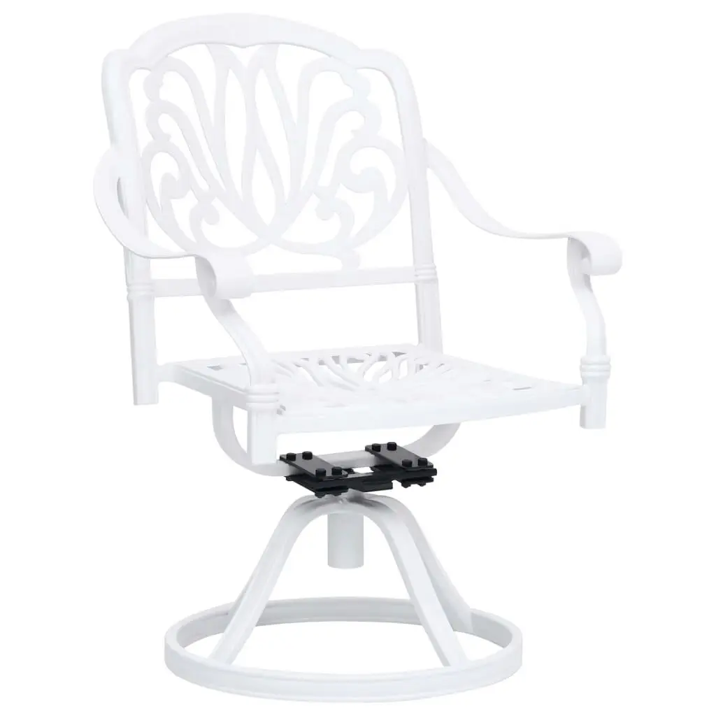 3 Piece Bistro Set Cast Aluminium White 3070594