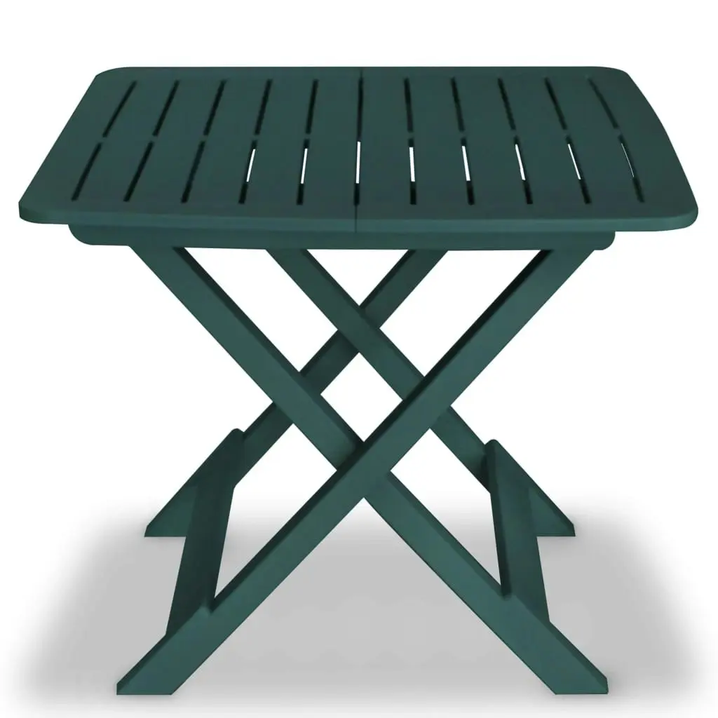 3 Piece Folding Bistro Set Plastic Green 43582