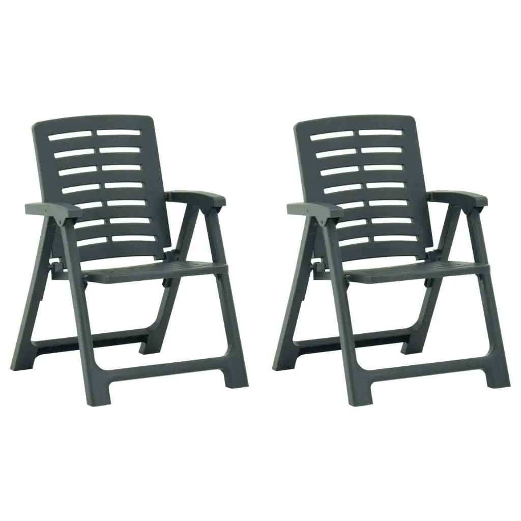 3 Piece Folding Bistro Set Plastic Green 315834