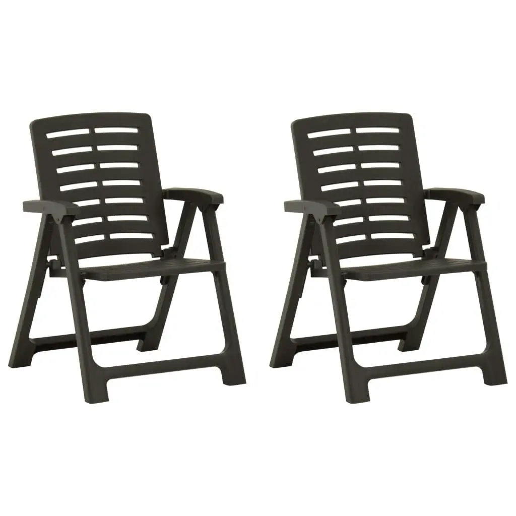 3 Piece Folding Bistro Set Plastic Grey 315835