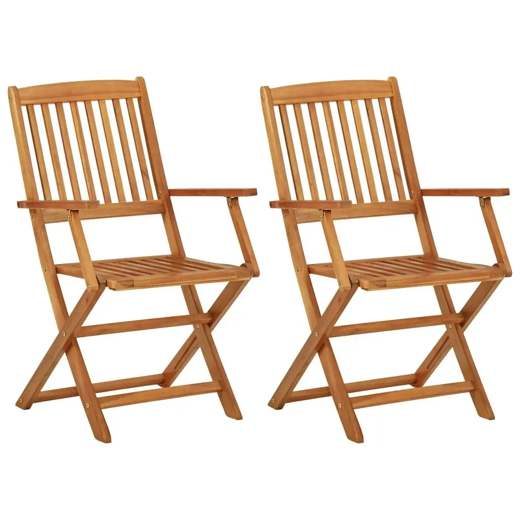 3 Piece Folding Bistro Set solid Acacia Wood 43381