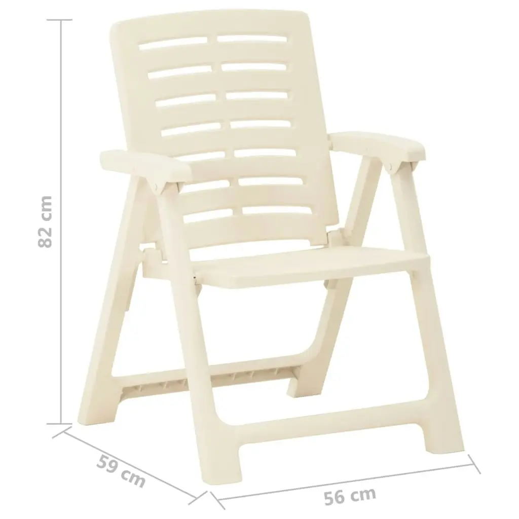 3 Piece Folding Bistro Set Plastic White 315833