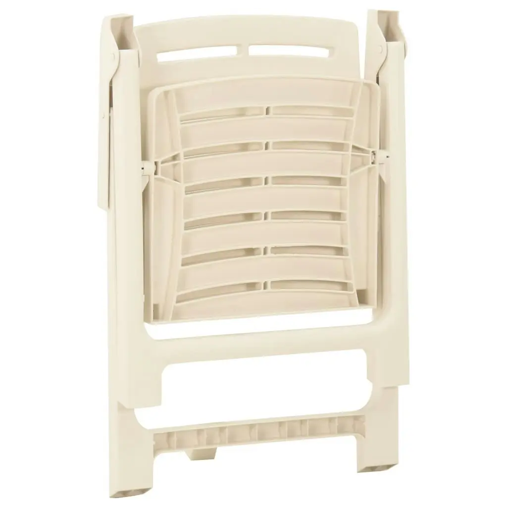 3 Piece Folding Bistro Set Plastic White 315833