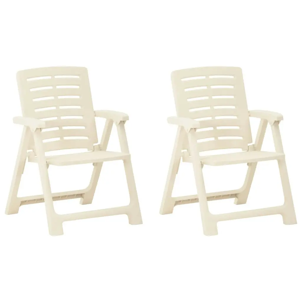 3 Piece Folding Bistro Set Plastic White 315833