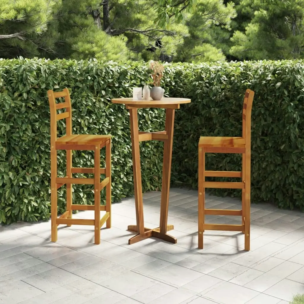 3 Piece Garden Bar Set Solid Wood Acacia 3115993