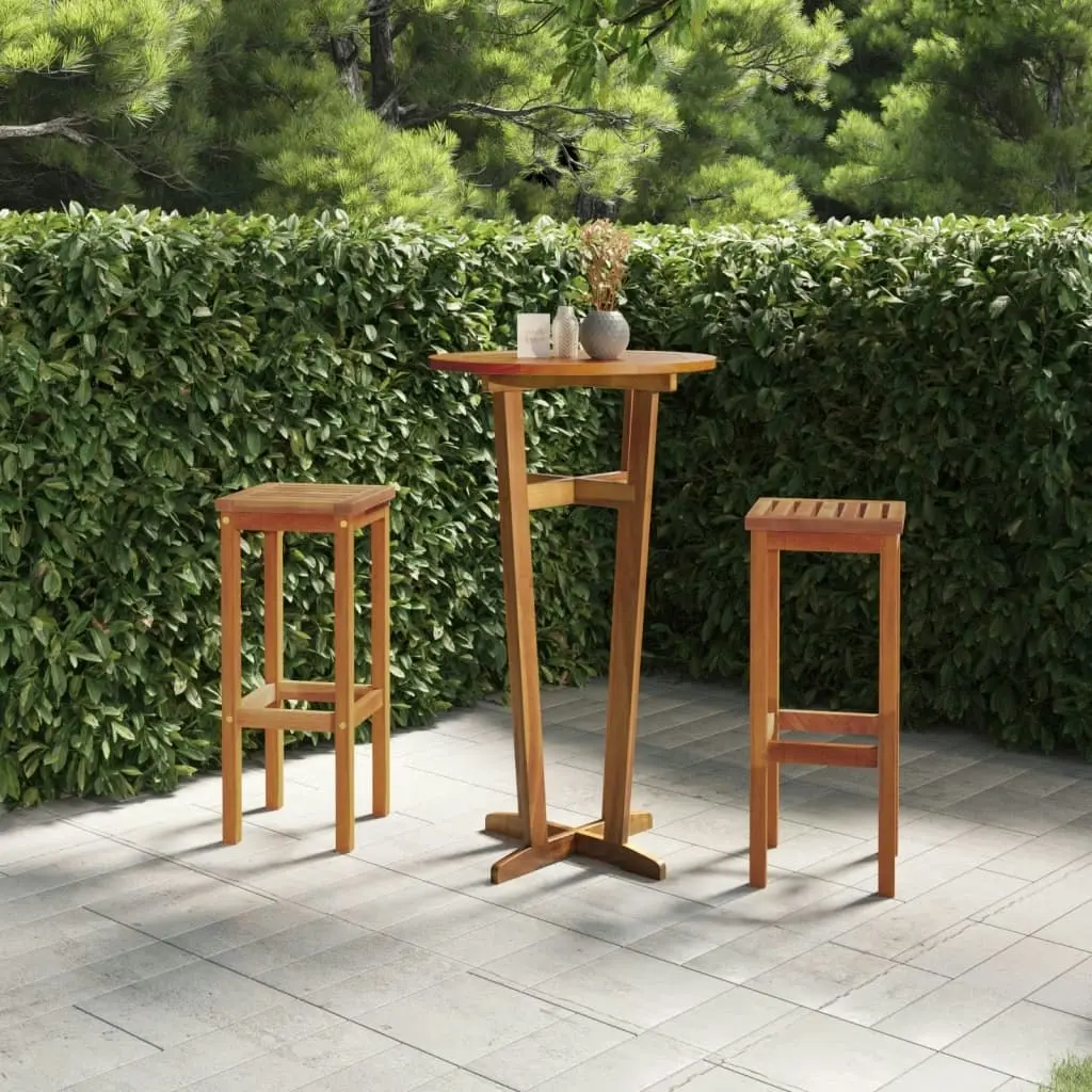 3 Piece Garden Bar Set Solid Wood Acacia 3115995