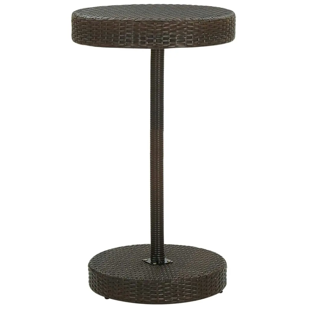 3 Piece Garden Bar Set Poly Rattan Brown 3064768