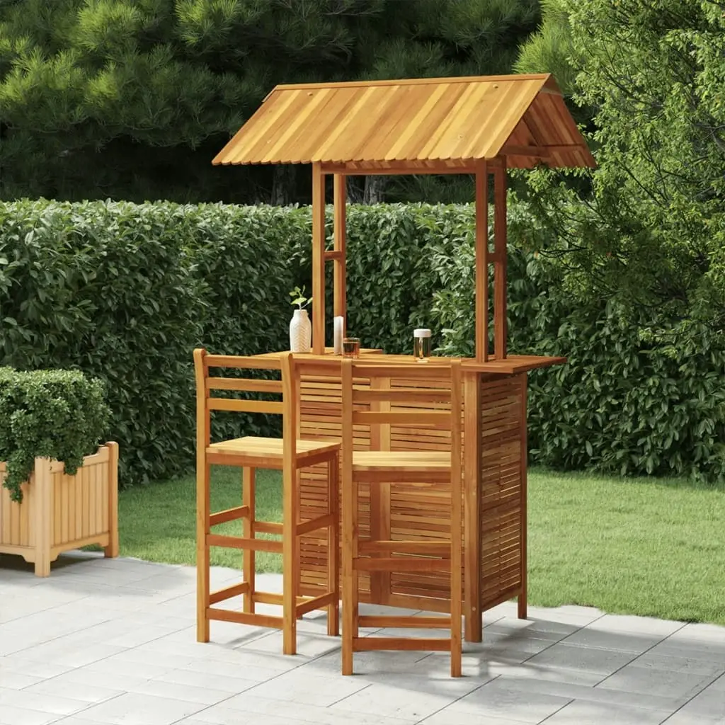 3 Piece Garden Bar Set Solid Wood Acacia 3116004